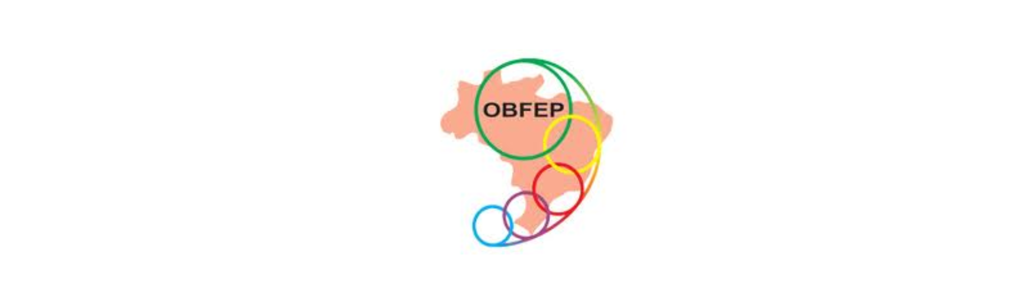 Logotipo da OBFEP, com o mapa do Brasil e anéis coloridos indicando regiões e "OBFEP" no centro.