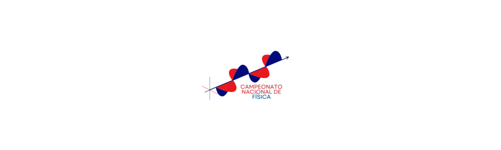 Logotipo do Campeonato Nacional de Física, exibindo uma onda eletromagnética vermelha e azul sobre fundo branco.